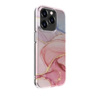 Aizmugurējais vāciņš Evelatus Apple iPhone 15 Pro Max PC Customized Print Design Marble Pink