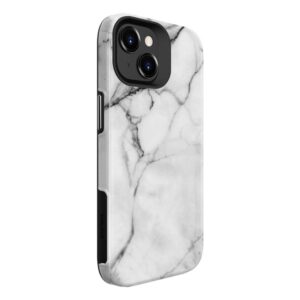 Back panel cover Evelatus Apple iPhone 15 Armor case TPU+PC Customized Print Design Marble White