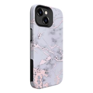 Back panel cover Evelatus Apple iPhone 15 Armor case TPU+PC Customized Print Design Silver