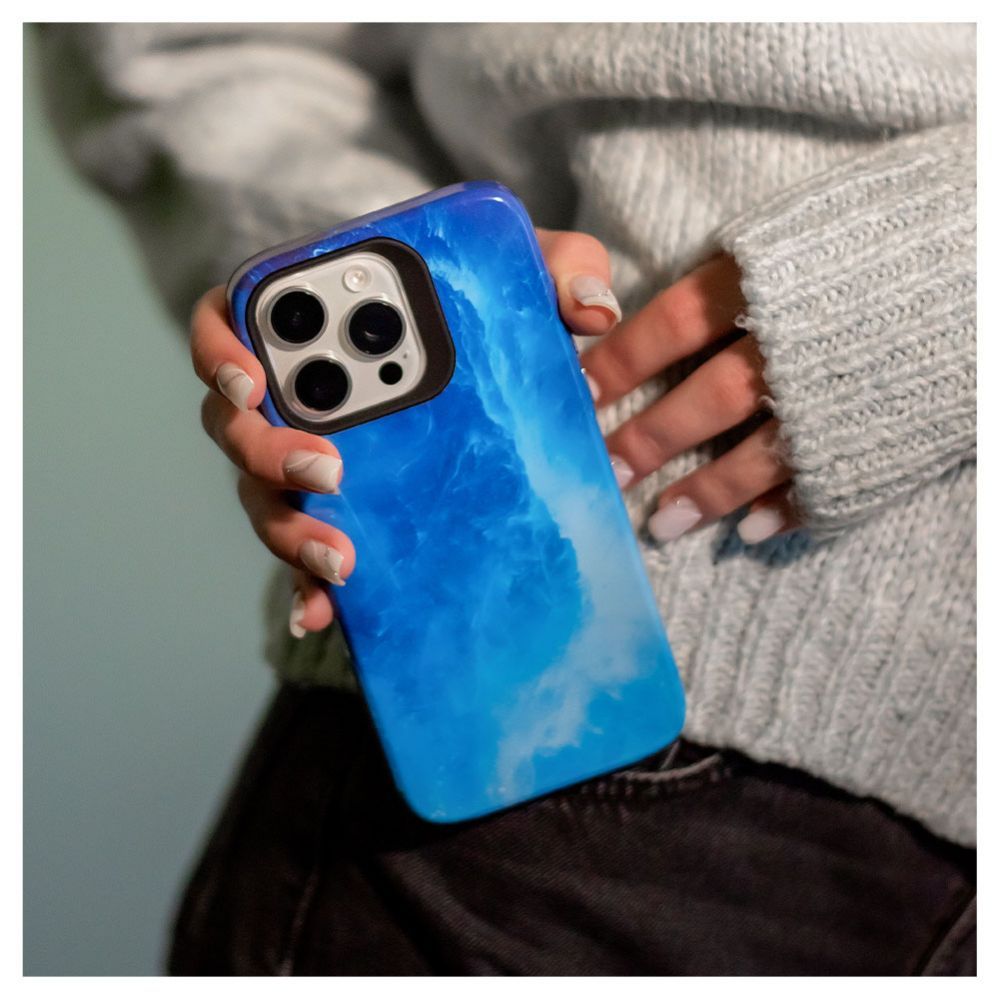 Aizmugurējais vāciņš Evelatus Apple iPhone 15 Pro Armor case TPU+PC Customized Print Design Galaxy Blue