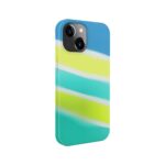 Aizmugurējais vāciņš Evelatus Apple iPhone 15 Silicone case Multi-Colored Yellow Green