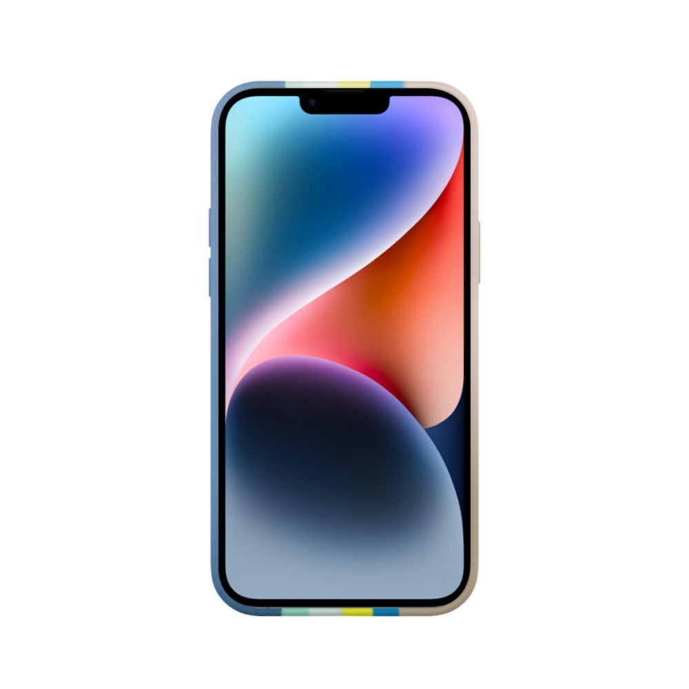 Back panel cover Evelatus Apple iPhone 15 Plus Silicone case Multi-Colored Blue Pink