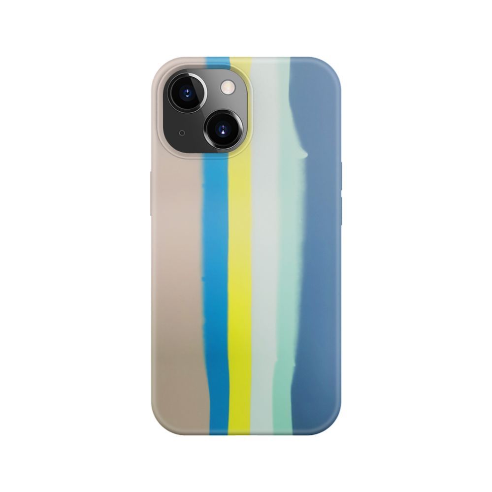 Back panel cover Evelatus Apple iPhone 15 Plus Silicone case Multi-Colored Blue Pink