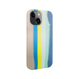 Aizmugurējais vāciņš Evelatus Apple iPhone 15 Plus Silicone case Multi-Colored Blue Pink