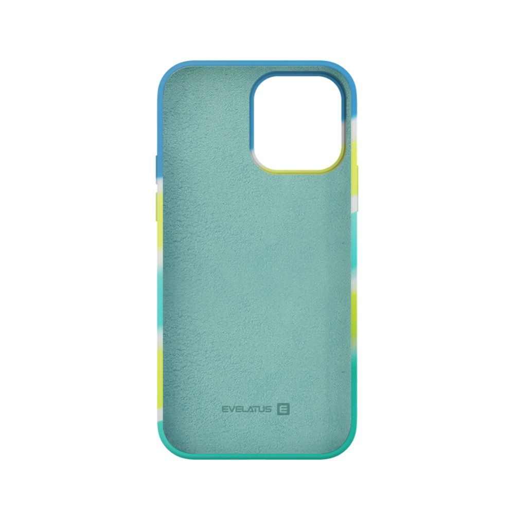 Back panel cover Evelatus Apple iPhone 15 Pro Silicone case Multi-Colored Yellow Green