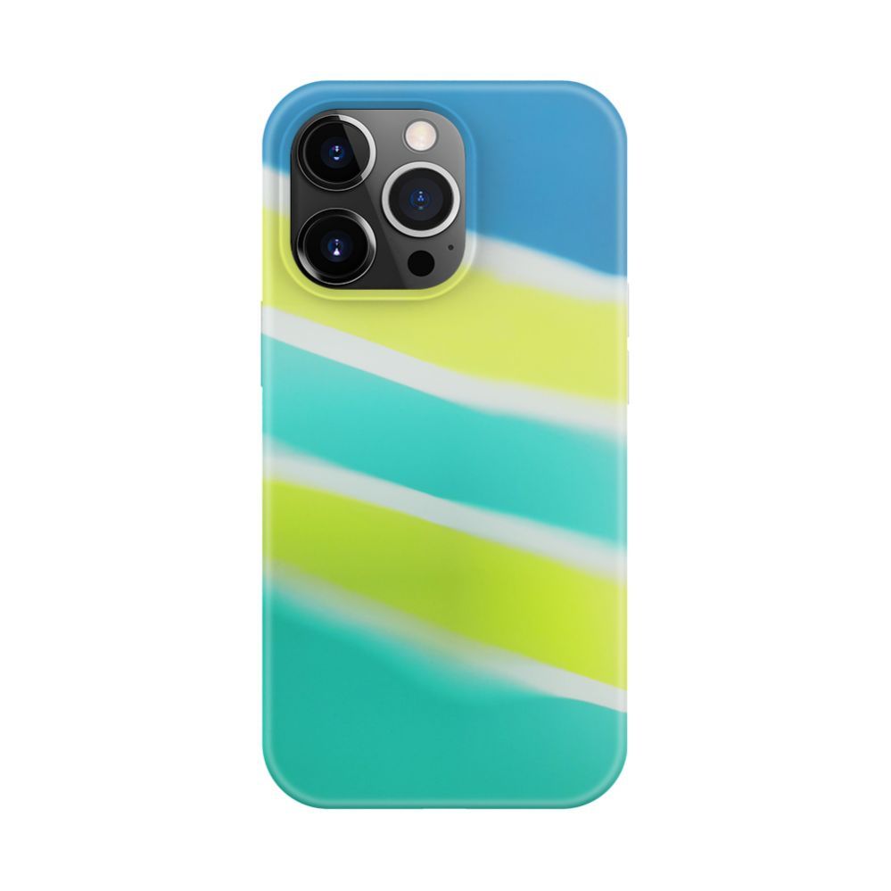 Back panel cover Evelatus Apple iPhone 15 Pro Silicone case Multi-Colored Yellow Green