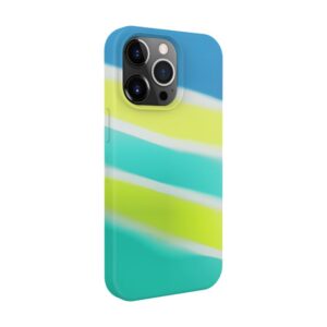 Aizmugurējais vāciņš Evelatus Apple iPhone 15 Pro Silicone case Multi-Colored Yellow Green