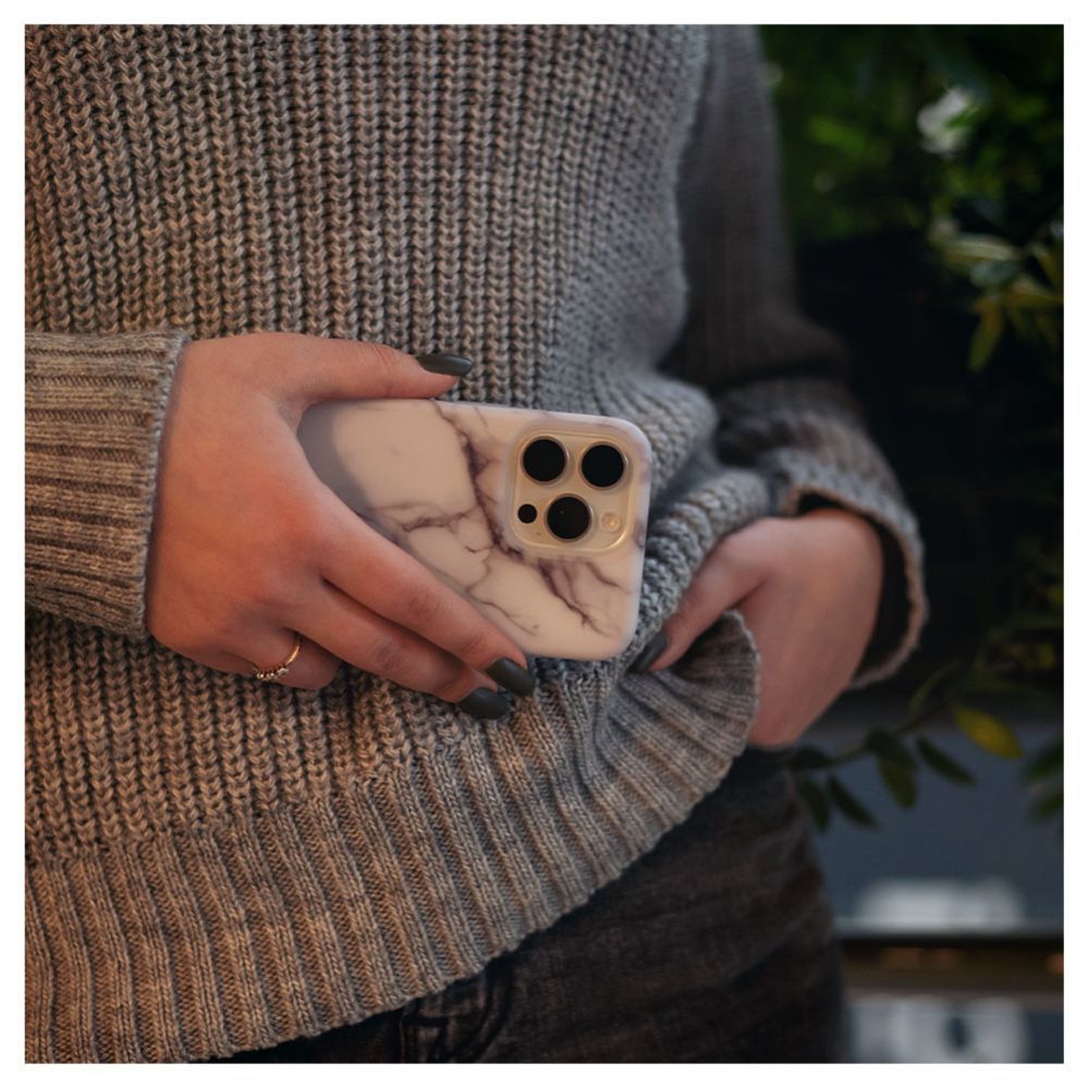 Back panel cover Evelatus Apple iPhone 15 Pro Premium Silicone case Customized Print White