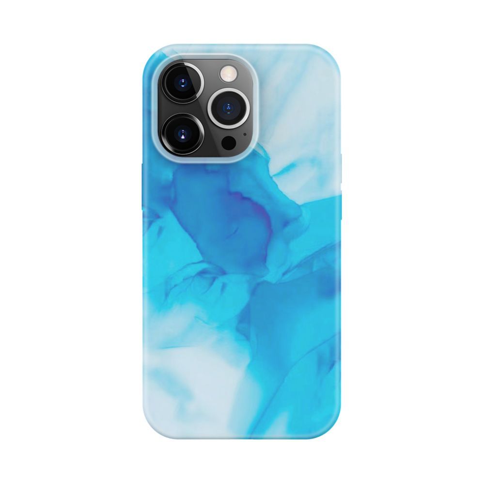 Back panel cover Evelatus Apple iPhone 15 Pro Premium Silicone case Customized Print Blue