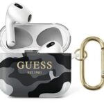 Korpus kõrvaklappidele Guess Apple AirPods 3 cover Camo Collection Black White