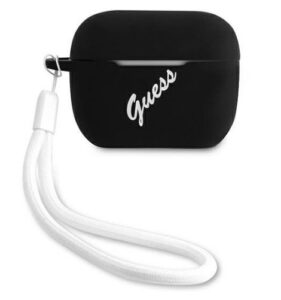 Headphone case Guess Apple AirPods Pro cover Silicone Vintage Black