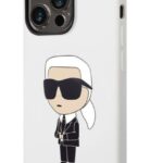 Back panel cover Karl Lagerfeld Apple iPhone 14 Pro Liquid Silicone Ikonik NFT Case White