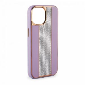 Nugarėlės dėklai iLike Apple iPhone 15 Pro Max Diamonds and Leather Case Pink Sand