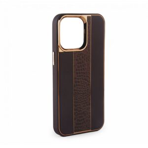 Aizmugurējais vāciņš iLike Apple iPhone 15 Leather Case Customized Brown