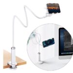 Dokavimo stotelės Ugreen  Universal holder stand phone holder tablet (up to 12cm wide) tripod lazy holder with flexible arm white White