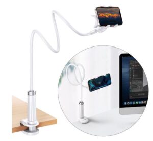 Dock station Ugreen  Universal holder stand phone holder tablet (up to 12cm wide) tripod lazy holder with flexible arm white White