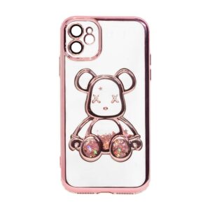 Aizmugurējais vāciņš iLike Apple iPhone 11 Silicone Case Print Desire Bear Pink