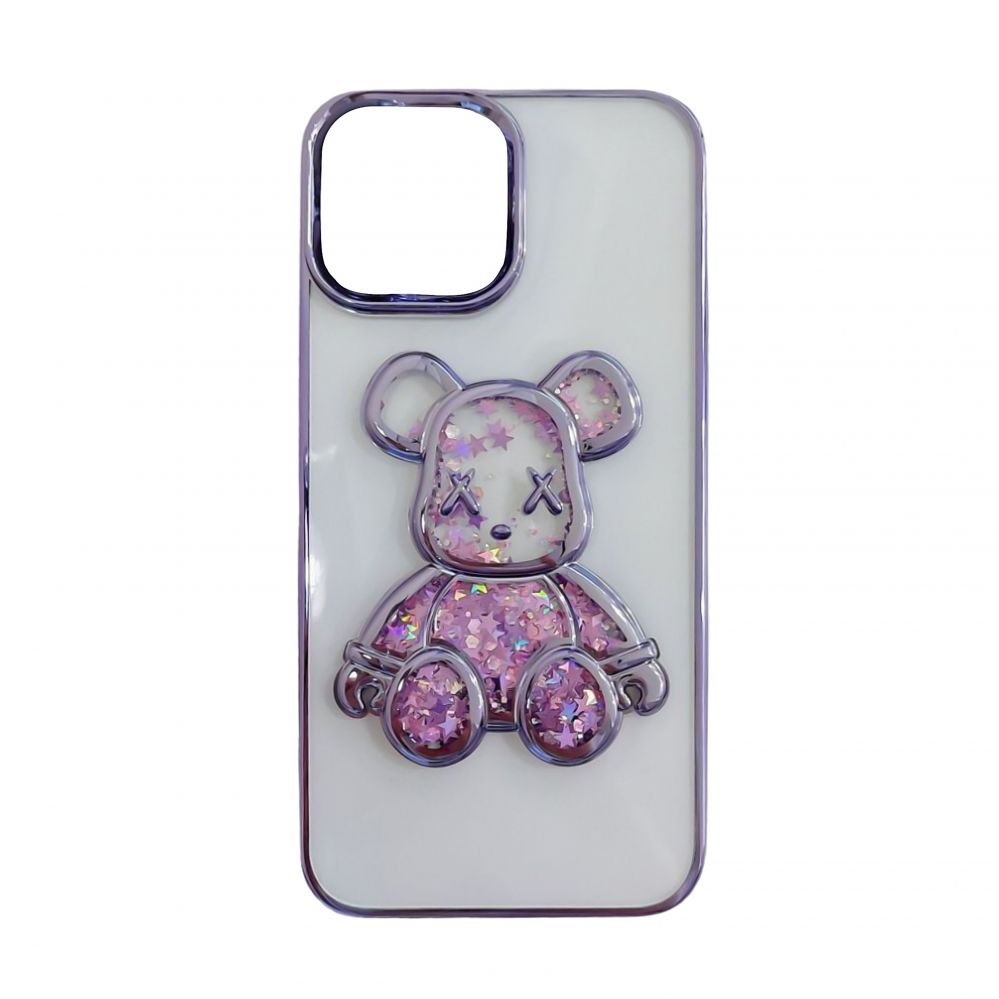 Back panel cover iLike Apple iPhone 14 Silicone Case Print Desire Bear Purple