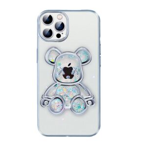 Tagakaaned iLike Apple iPhone 14 Pro Silicone Case Print Desire Bear Silver
