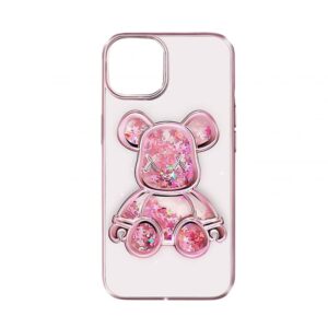 Back panel cover iLike Apple iPhone 15 Silicone Case Print Desire Bear Pink