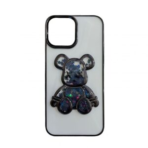 Aizmugurējais vāciņš iLike Apple iPhone 15 Silicone Case Print Desire Bear Black