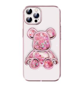 Back panel cover iLike Apple iPhone 15 Pro Max Silicone Case Print Desire Bear Pink