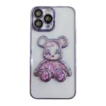 Aizmugurējais vāciņš iLike Apple iPhone 15 Pro Max Silicone Case Print Desire Bear Purple
