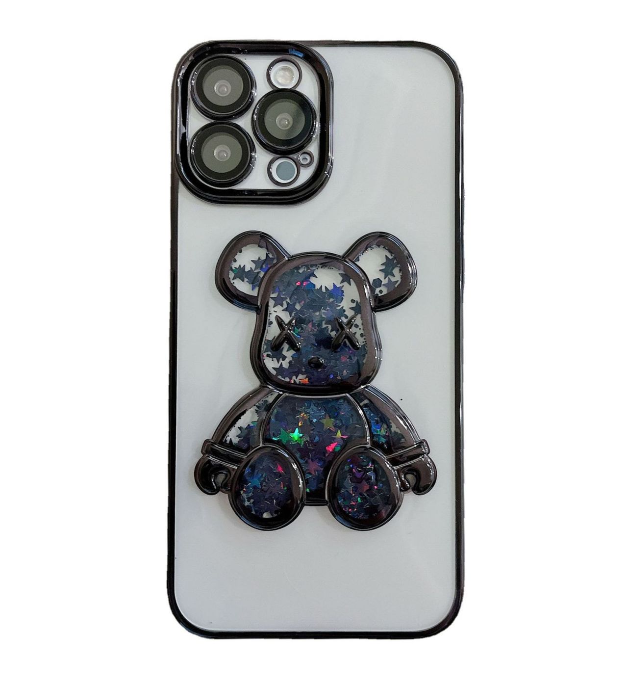Aizmugurējais vāciņš iLike Apple iPhone 15 Pro Max Silicone Case Print Desire Bear Black