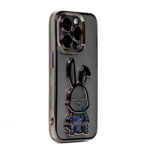 Aizmugurējais vāciņš iLike Apple iPhone 14 Pro Silicone Case Print Desire Rabbit Black