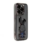 Back panel cover iLike Apple iPhone 14 Pro Max Silicone Case Print Desire Rabbit Black