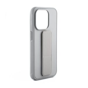 Tagakaaned iLike Apple iPhone 15 Silicone Case with stand Silver