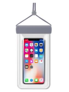 Case universal pocket iLike Universal Waterproof phone pouch 115 mm x 220 mm pool beach bag Gray