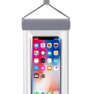 Case universal pocket iLike Universal Waterproof phone pouch 115 mm x 220 mm pool beach bag Gray