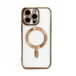 Tagakaaned iLike Apple iPhone 15 Pro Max Electroplate TPU Case with MagSafe Transparent Gold
