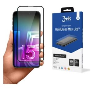 Kaitseklaasid 3MK Apple iPhone 15 Plus HardGlass Max Lite Black