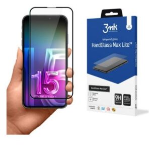 Kaitseklaasid 3MK Apple iPhone 15 Pro HardGlass Max Lite Black