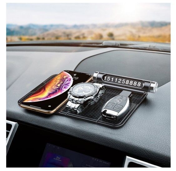 Auto holder Baseus Universal olding Bracket Antiskid Pad folding self-adhesive anti-slip mat nanopad black (SUWNT-01) Black