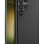 Aizmugurējais vāciņš Dux Ducis - Galaxy S23 Ultra elegant case made of artificial leather Black