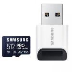 Kitas kompiuterio priedas Samsung  MEMORY MICRO SDXC 512GB/W/READER MB-MY512SB/WW 