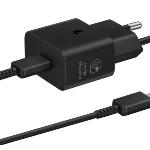 Adapter Samsung  USB-C 25W Travel Charger + USB-C Data Cable EP-T2510XBE Black