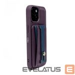Tagakaaned iLike Apple iPhone 15 LEATHER POCKET STAND COVER Purple