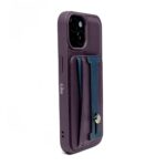 Nugarėlės dėklai iLike Apple iPhone 15 Pro Max LEATHER POCKET STAND COVER Purple