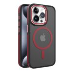 Aizmugurējais vāciņš iLike Apple iPhone 15 Pro DUAL METAL FRAME MAGSAFE CASE Red