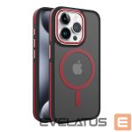 Back panel cover iLike Apple iPhone 14 DUAL METAL FRAME MAGSAFE CASE Red
