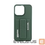 Back panel cover iLike Apple iPhone 15 Pro Max LEATHER HIDDEN POCKET STAND COVER Green