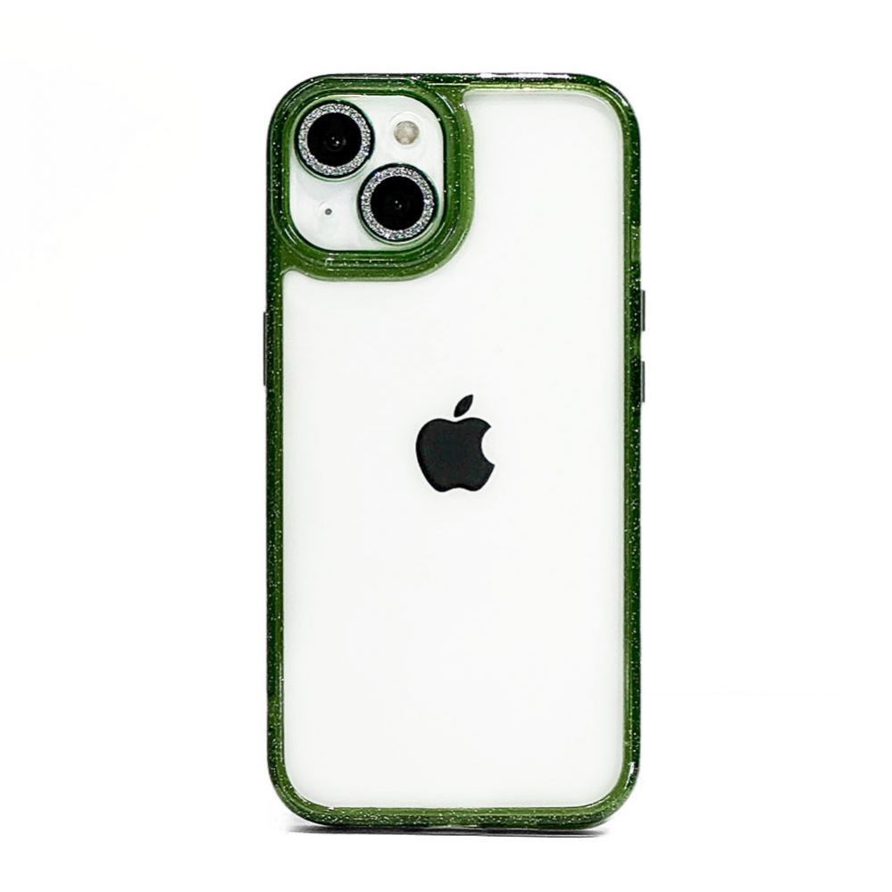 Back panel cover iLike Apple iPhone 15 Pro Max STARS LENS ACRYLIC COVER Green