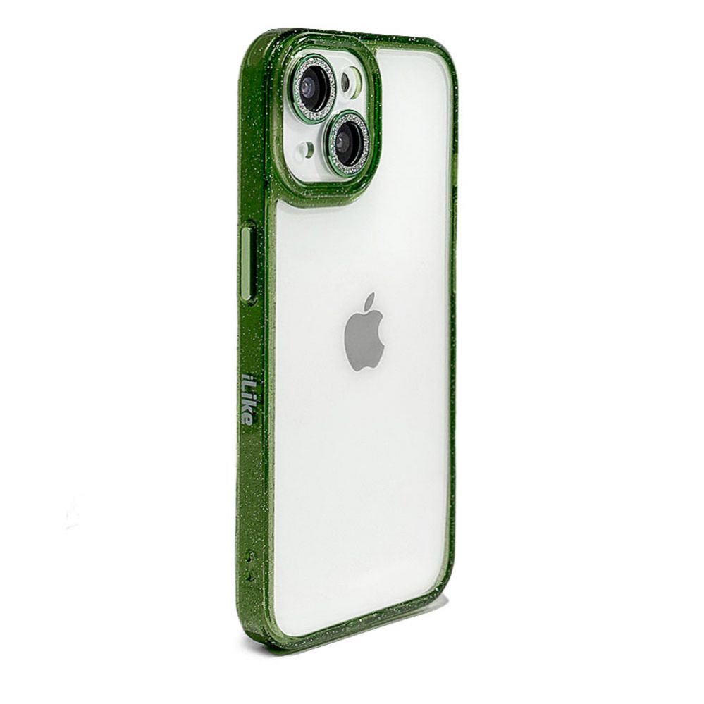 Back panel cover iLike Apple iPhone 15 Pro Max STARS LENS ACRYLIC COVER Green