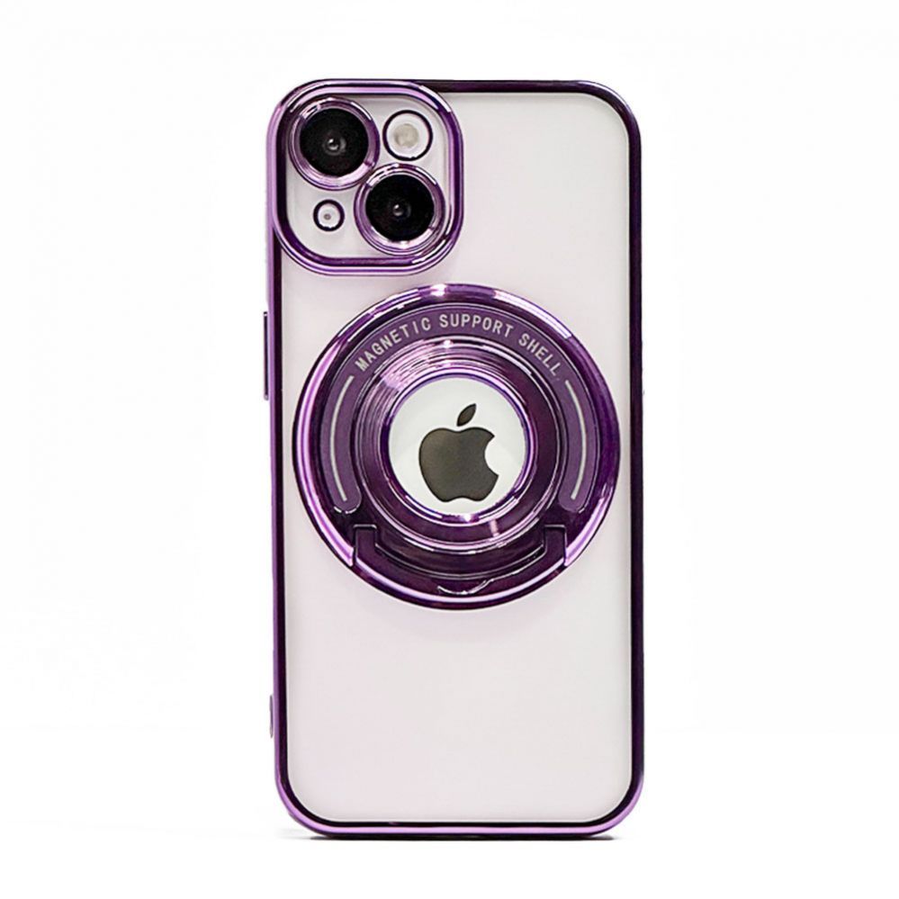 Back panel cover iLike Apple iPhone 15 IH MAGSAFE HIDDEN STAND COVER Purple