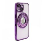 Back panel cover iLike Apple iPhone 15 Pro Max IH MAGSAFE HIDDEN STAND COVER Purple