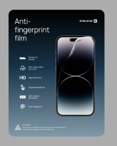 Apsauginė plėvelė Evelatus  Premium HD Strong Anti-fingerprint film hydrogel screen protector Clear